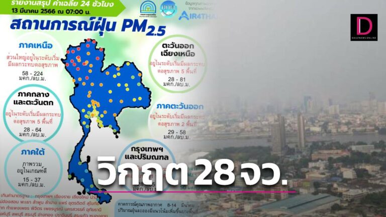 28 จังหวัด ฝุ่น Pm2.5 ยังวิกฤติ กทม. ฝนตกช่วยดีขึ้นเกินแค่ 1 พื้นที่ |  เดลินิวส์