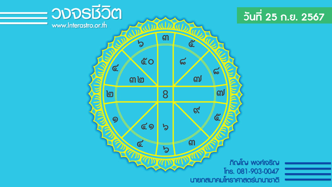 เช็กดวงประจำวันที่ 25 ก.ย. 67 ราศีที่ดาวศรีสถิต "มีน" ราศีที่ดาวกาลีสถิต "มิถุน" | เดลินิวส์